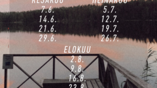 laituri ja tekstiä
